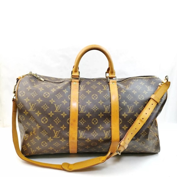 Louis Vuitton LV Boston Bag  Keepall Bandouliere 50 Brown Monogram - Picture 10 of 10